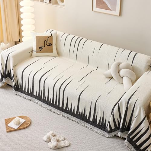 Couverture canapé chenille 180x180 black pour causeuse et protection chien - 2