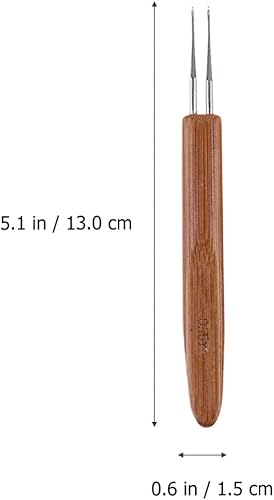 Miniatura 2 de Milisten Herramientas para trenzar el cabello, 2 piezas de gancho de ganchillo, rastas de ganchillo, agujas de tejer, herramientas de tejer de