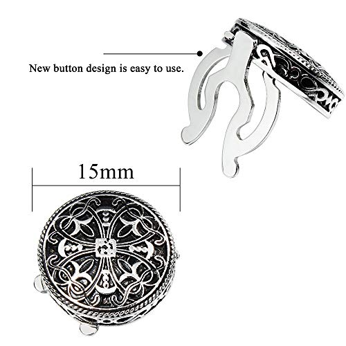AMITER Button Covers for Men Vintage Cufflinks for Men’s Shirt–Best Cufflinks Gifts for Wedding Party Business3