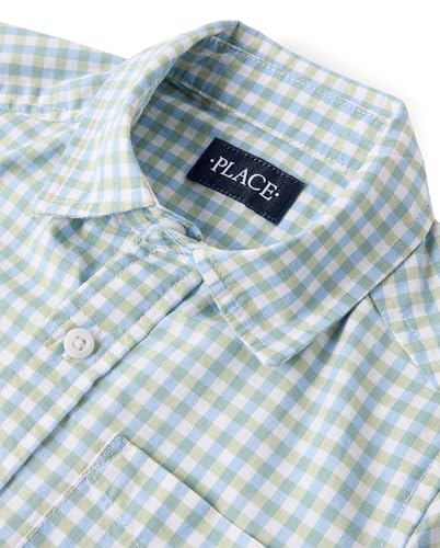 Image of The Children's Place boys Short Sleeve Button Up Shirt