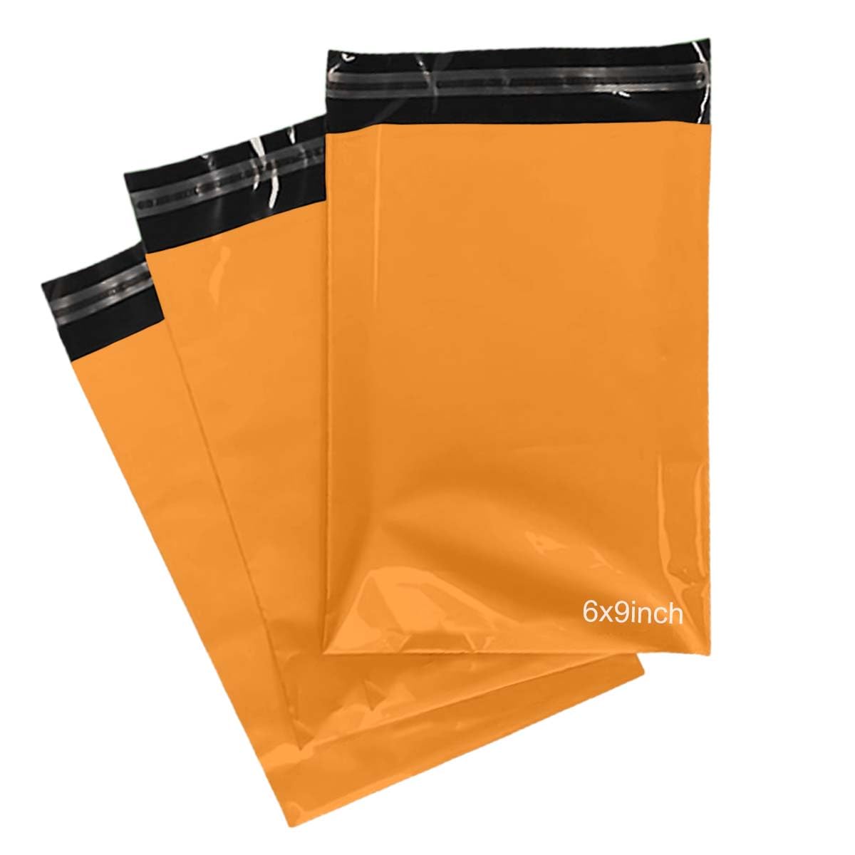 PACKY® 500 Orange Mailing Bags 6'' x 9'' Self-Sealed Postage Bags 152mm x 230mm Strong Waterproof Small Poly Mailers Eco-Friendly Colour Mailing Bags Envelope Courier Parcel Bags Shipping Mailers