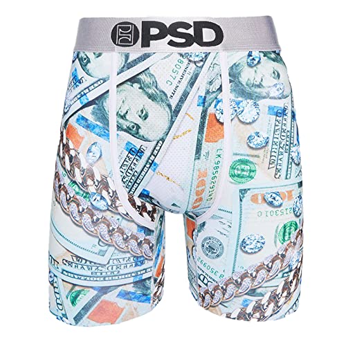 PSD Men's Ice Gold Money Boxer Briefs, Multi, L