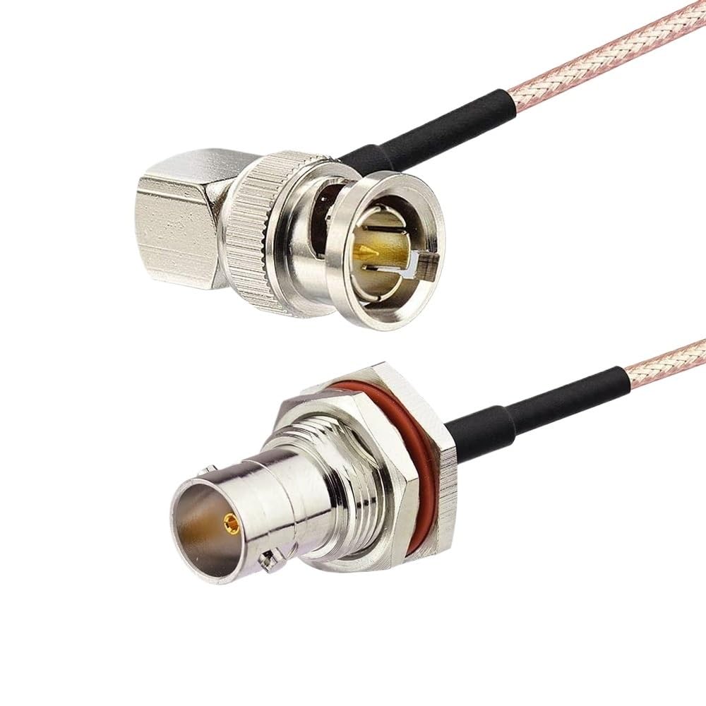 LIHUA RG179 Kabel 75 Ω BNC męski na BNC męski żeński wtyczka Ja-ck adapter do kamery wideo SDI kamery HD-SDI/3G-SDI/4K/8K (BNCJJW 75Ohm, 30 cm)