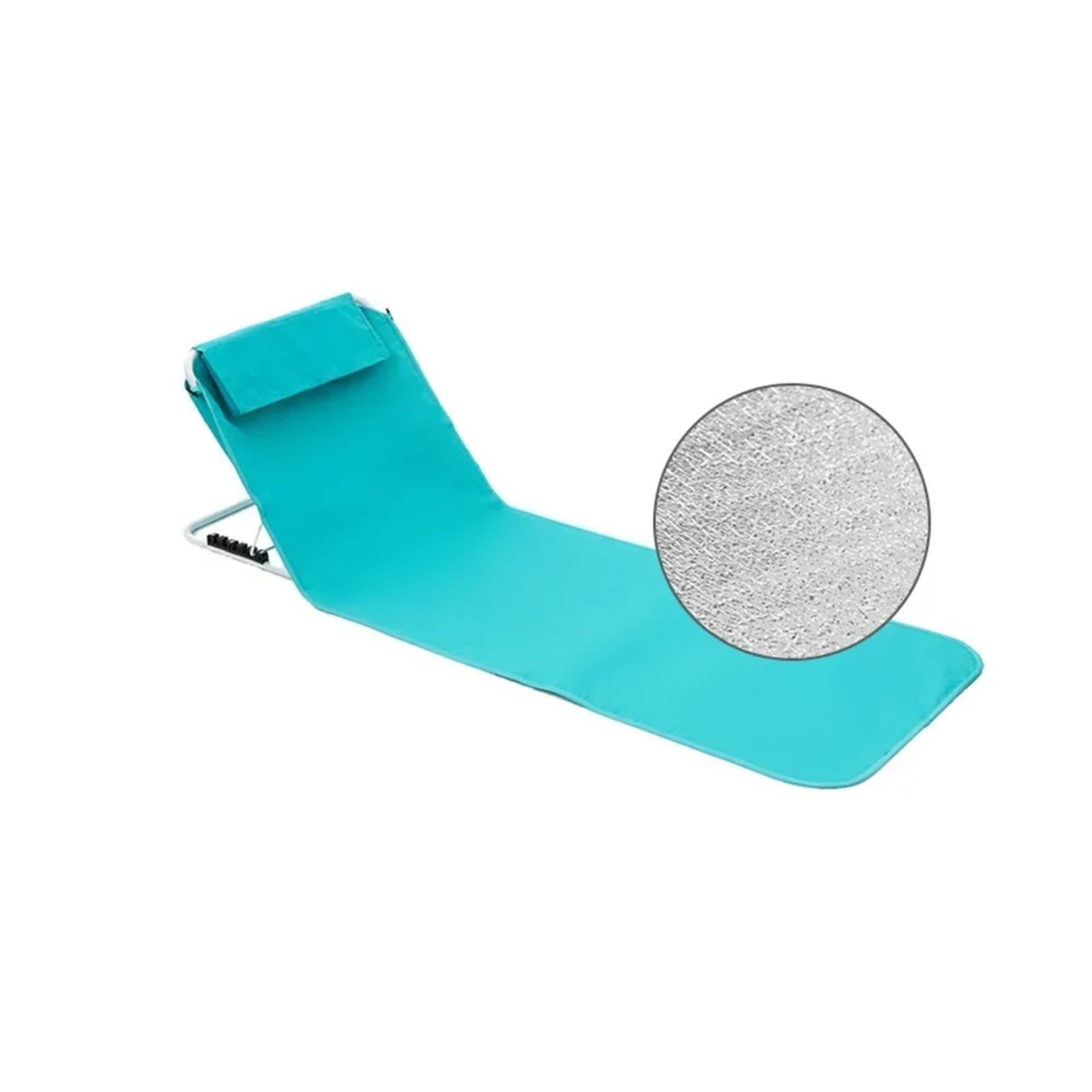 Chaise Longue Pliante Chaise Longue réglable Chaise de Plage Portable Chaise Pliante Assise inclinable Chaise à Double Usage Dossier Relaxant Lit de Couchage extérieur (Feuille d'aluminium E