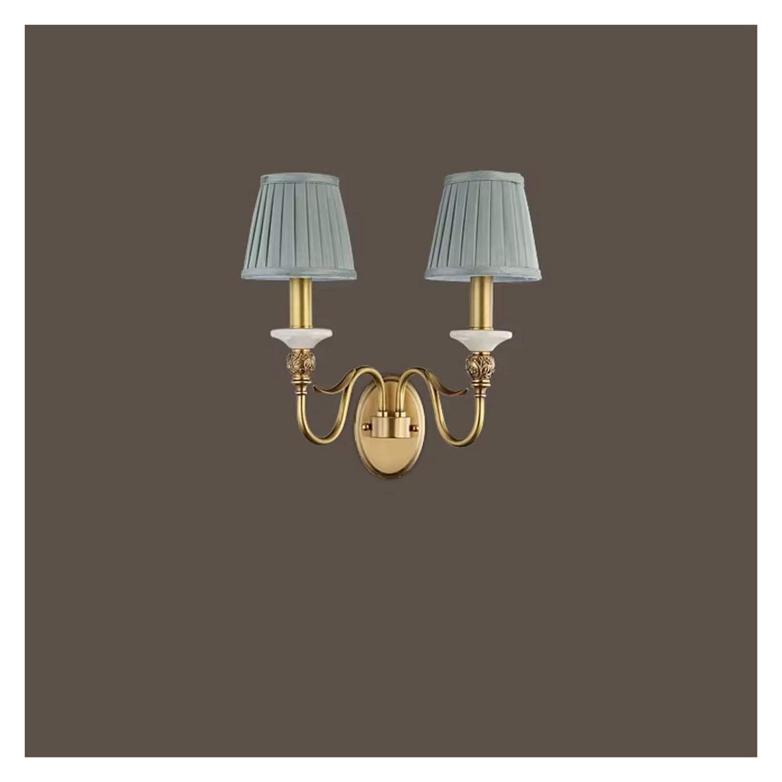 ASerZenith Copper Wall Lamps, Living Room Corridor Staircase Decorative Wall Lamps, Bedroom Bedside Environmental Lamps,Warm White-2-Heads
