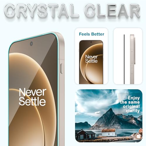 Image of FIRST MART Tempered Glass for OnePlus 15, 9H Full-Glue Screen Protector, 3D Edge-to-Edge, HD Clear, Oleophobic, Case-Friendly, Black, Pack of 1