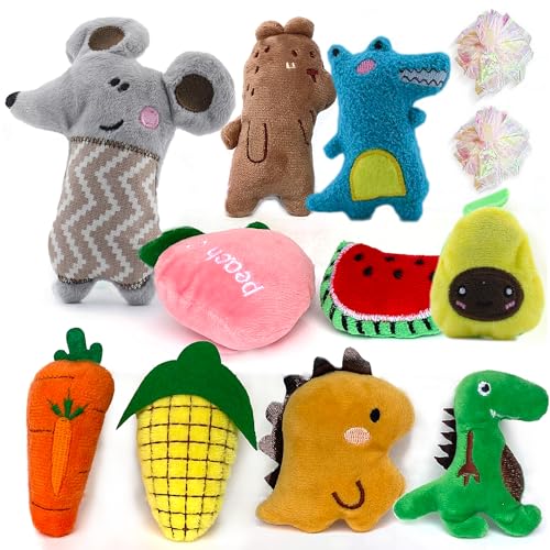 AZOFFYIU Cat Toys, Interactive Cat Toy for Indoor Cats, Soft and Durable Crinkle Sound Catnip Toys...