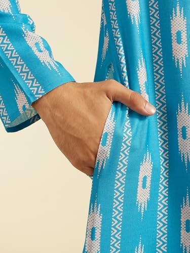 Image of DIWAS BY MANYAVAR Men's Cotton Blend Printed Kurta (1pc)
