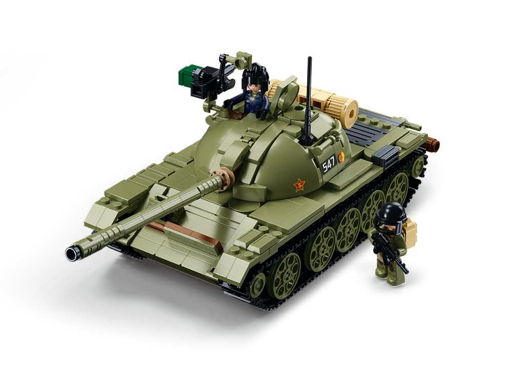 Sluban T54S Military Tank Building Set, 1/35 Scale Model, 604 Pieces, 3-in-1 Construction Kit, Ages 12-18, M38-B1135