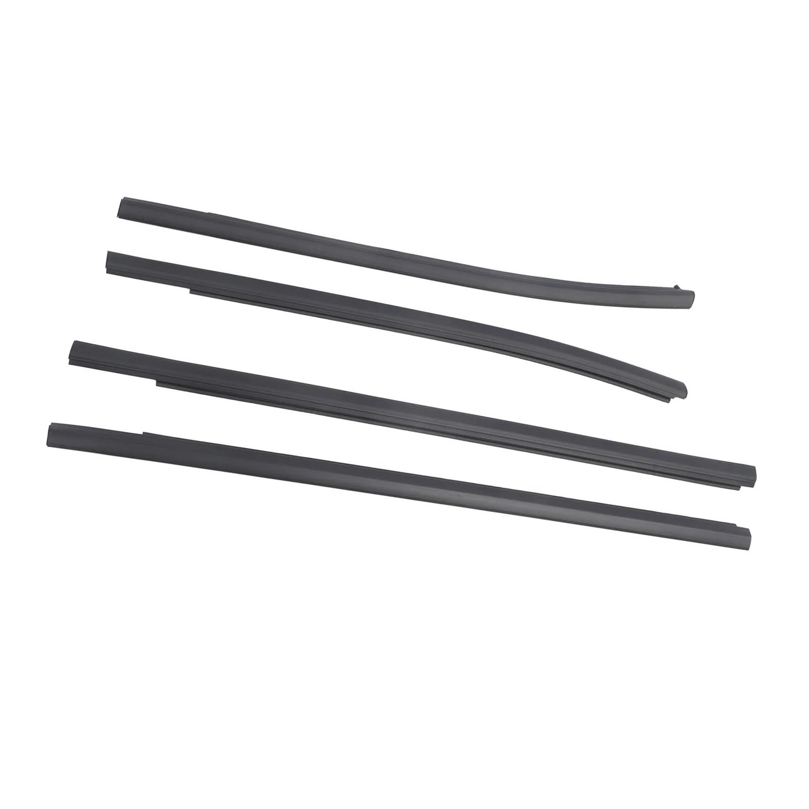 Mltlkppvng Black Car Seal Strip 4Pcs Car Door Window Weatherstrip Sealing Strip Moulding Trim Ab3z2625554f For Ford For Ranger Px2 Px3 Wildtrak Raptor Xlt Xl