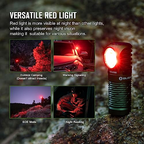 Lampe frontale 1100 lumens rechargeable à angle droit OLIGHT Perun mini - 7