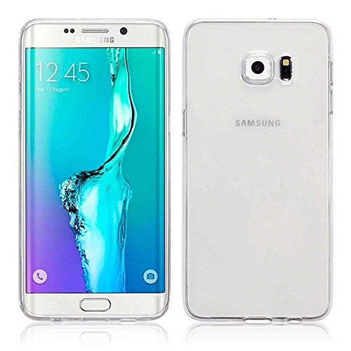 REY Cover in Gel TPU Trasparente per Samsung Galaxy S6 Edge, Ultra Sottile 0,33 mm, Morbido Flessibile, Custodia Silicone