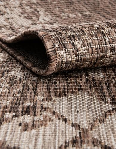 Tapete Outdoor Bohemian 7'10" x 10' Marrón miniatura 5