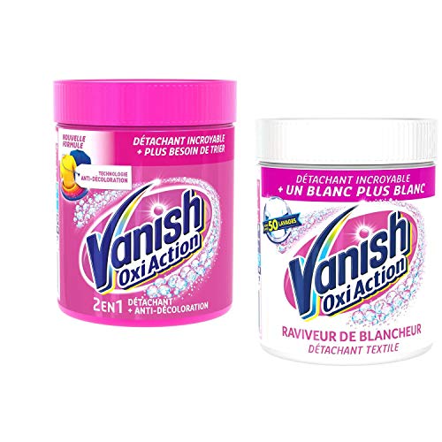VANISH Oxi Action Textilfleckenentferner 470 g + Textilfleckenentferner Oxi Action Pulver Weiß 470 g