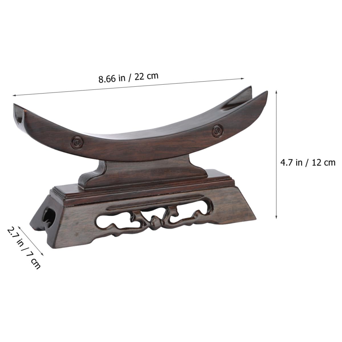 Abaodam Soporte de Espada de Escritorio de Madera de Palo de Rosa Superficie Lisa y Diseño Artístico Único para Almacenamiento Práctico Hogar