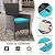 Kullavik 10-Piece Outdoor Dining Set Patio Rattan Furniture Set,Patio Dining Table and Chairs Set with 8 Chairs and Cushions,Square Glass Tabletop with Umbrella Hole for Patio,Backyard,Garden,Blue