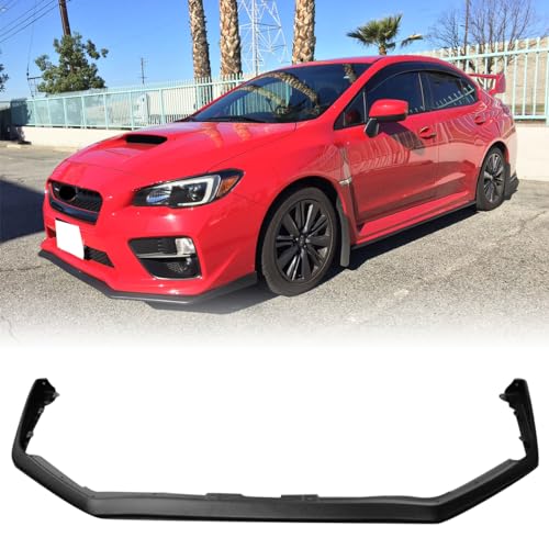 MagicDrift Front Bumper Lip Chin Spoiler, Compatible with 2015-2021 Subaru WRX & WRX STI, STI Style Flexible Polyurethane(PU) Front Lower Splitter Protector, Unpainted Black, 1PC