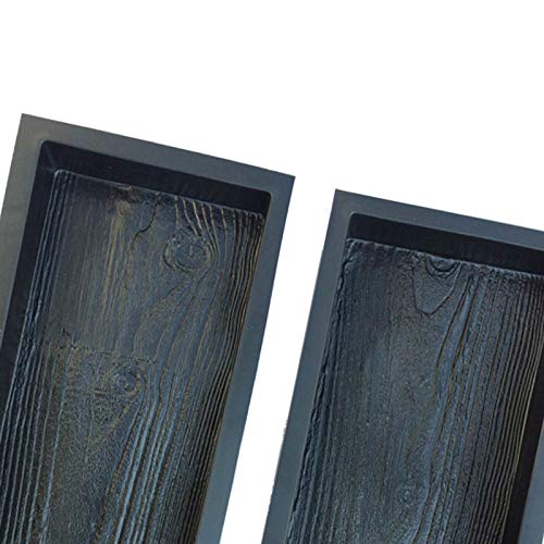 Haude 2 Moules Imitation Anciennes Planches en Bois pour Pavage Revêtement Béton Jardin Pierre de Gué Allée Patio