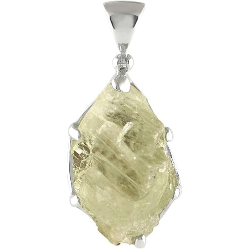 Starborn Rough Gemstone Sterling Silver Pendant - Large