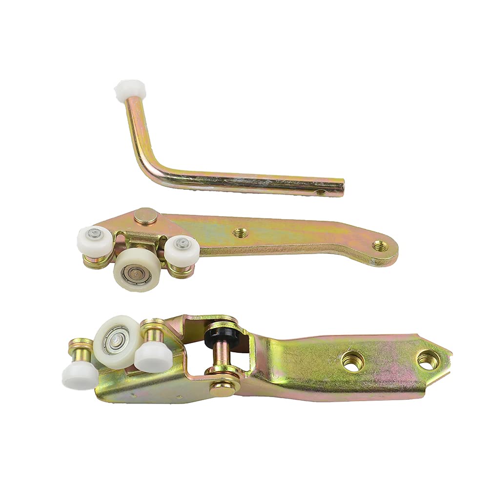 Lot de 3 guides à rouleaux pour porte coulissante droite - En haut, milieu et bas - Pour portes coulissantes - Compatible avec T4 1990-2004 701843336A 701843436 701843406B