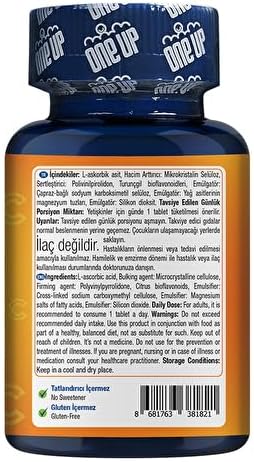 One Up Vitamin C 1000 Mg 60 Tablets AROMA-FREE Color