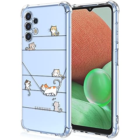 XINYEXIN Case for Samsung Galaxy A13 4G (6.6"), Painting Flower Pattern Clear Case Soft TPU Silicone Case Slim Shockproof Bumper Girl Women Phone Cover - Kitten Cover