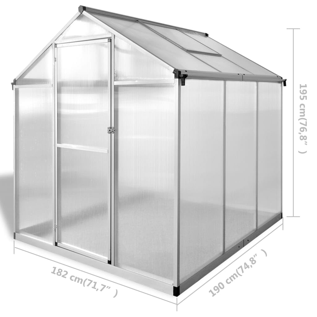 Gewächshaus Verstärkt Aluminium, Treibhaus Gewächshaus, Gewächshaus Balkon, Treibhaus, Gewächshäuser, 3,46 m³