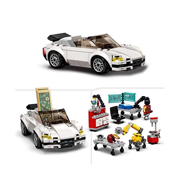 LEGO 76216 Marvel Iron Mans Werkstatt mit 3 Kampf-Anzügen, Spielzeugauto und Roboter, Avengers-Spielzeug zum Bauen, Set mit 5 Minifiguren, Geschenk für Kinder ab 7 Jahren – Bild 5