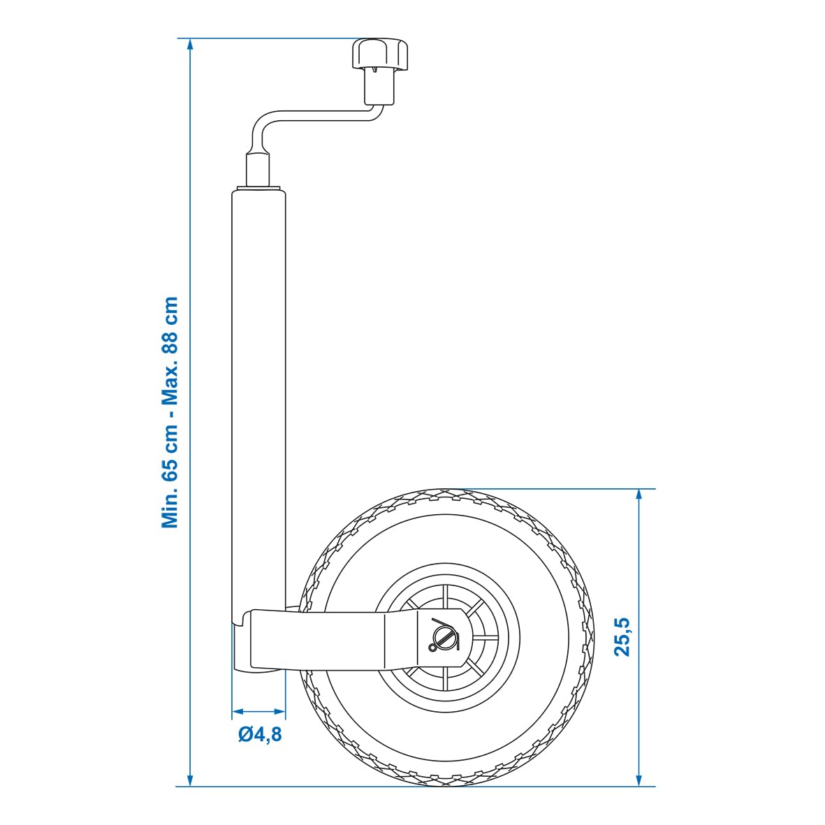 ProPlus 341507 Bordo in Metallo YWWH-Movimentatore con Pneumatico ad Aria