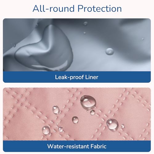 Image of Gloppie Lunch Bag for Women Insulated Leakproof Cooler Work Lunch Tote Pink | 3-Layer Thermal Liner,Keeps Meals Cool Fresh In Summer, Reusable Food-Grade Leakproof Liner, Medium Size With Rear Pocket