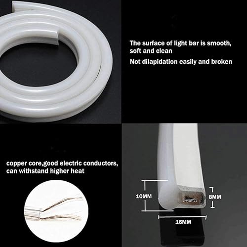 Miniatura 7 de 100'ft Flexible Cuerda De Neón LED Luz Navidad habitación Party Store decoración del hogar interioral aire última intervensión tubo suave tiras de