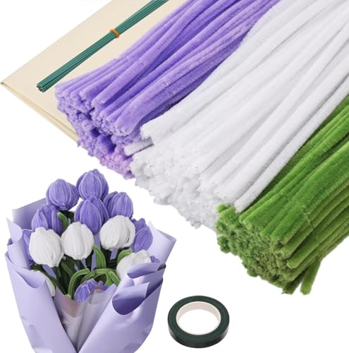 Bolt Bee Flower Making Kit, 300 Pipe Cleaners for Crafts with 10 ...