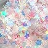 Snowflake Confetti,480pcs Shell Snowflake Xmas Sequins Snowflake Table Confetti Christmas Winter Snowflake Senta Stars Elk Party Supplies Table Decoration (shell) #1