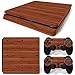 YWZQ per PS4 Slim Stickers Skin per Playstation 4 Slim Console & Controller Cover Skin Decalcomanie Pelle Gamepad Adesivi Pellicola Adesivi Legno Grano,L