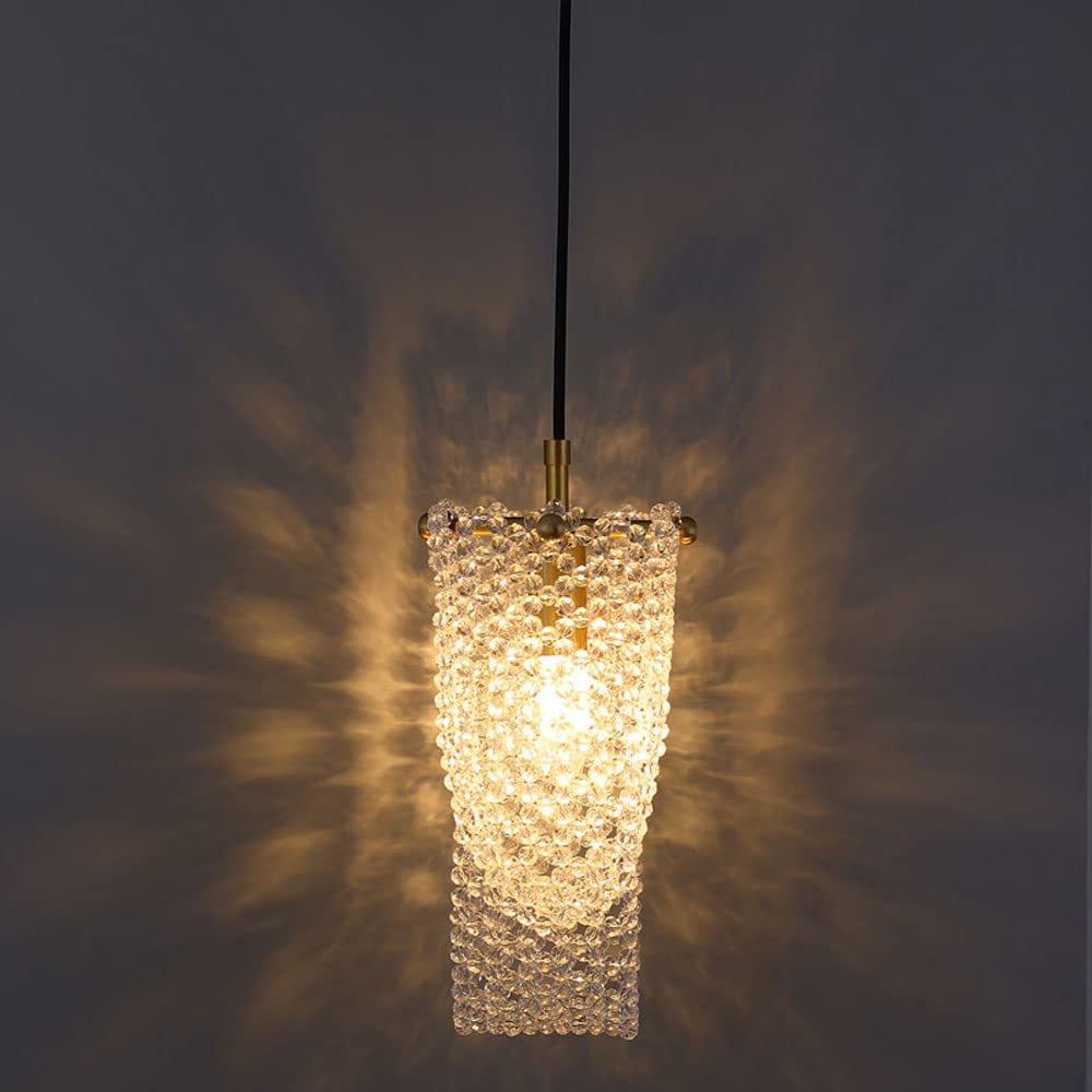 Droplight, Nordic Modern Interior Chandelier Cristal Tejido a mano Cadena Colgante Iluminación Luces colgantes Diseño de lujo Comedor Muebles Lámparas colgantes, Base E14 Made in China