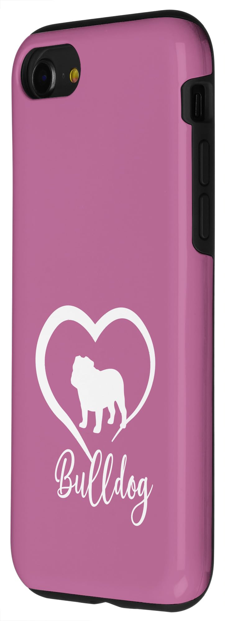 iPhone SE (2020) / 7 / 8 Bulldog Cute Bulldog Silhouette Heart Shape Case - Image 2