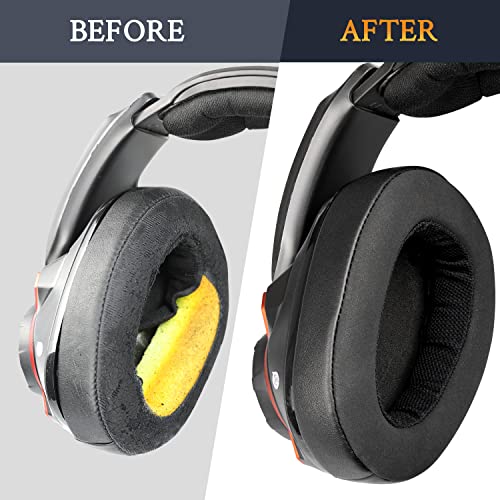 SOULWIT Nano Cloth Earpads Replacement para auriculares Sennheiser GSP500, GSP550, GSP600, GSP 670, EPOS H6 Pro, GSP601, GSP602 - Negro miniatura 4