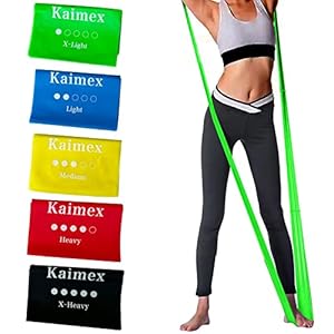 Kaimex-Resistance-Bands-Exercise-Bands-Workout-Bands-Elastic-Bands-Stretch-Bands-Physical-Therapy-Tension-Bands-Fitness-for-Women-Working-Out-Yoga-5-Pack