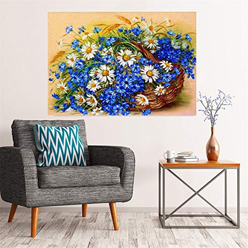 Diamant art painting 5D marguerite en strass avec toile premium 50x70 cm