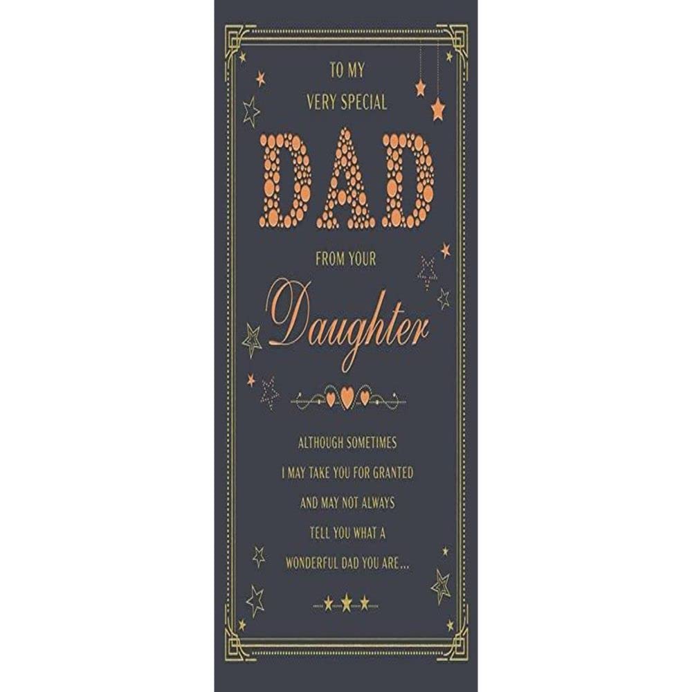 Classic Father's Day Card Dad from Daughter - 9 x 6 inches - Regal Publishing (C88254)