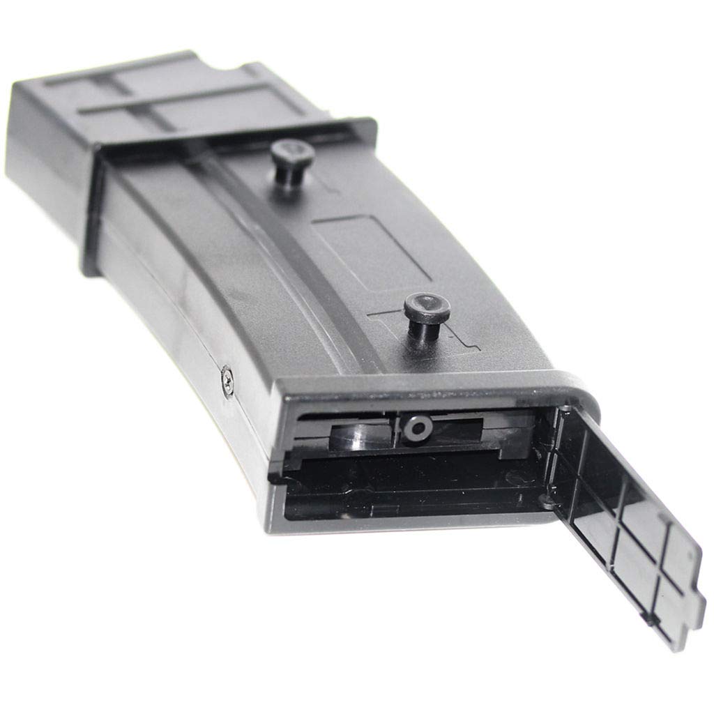 Airsoft Softair Parts Battleaxe 430rd Flash Mag Hi-Cap Magazin für Tokyo Marui Elite Force JG Jing Gong CYMA Classic Army ARES S&T G36 Serie AEG Schwarz