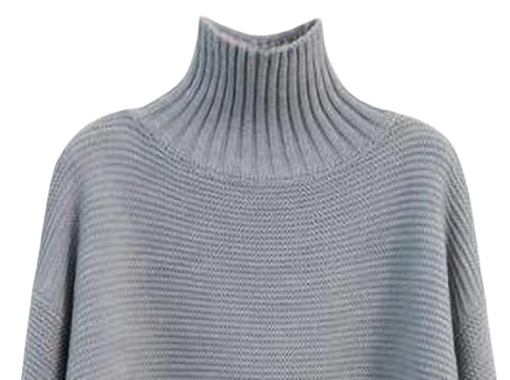 Damen Rollkragenpullover Aus Wolle, Langärmelig, Strickpullover Mit Schraubgewinde, Strickpullover, Warm, Reiner Kaschmir Pullover, Winter Sweatshirt, Grau, M