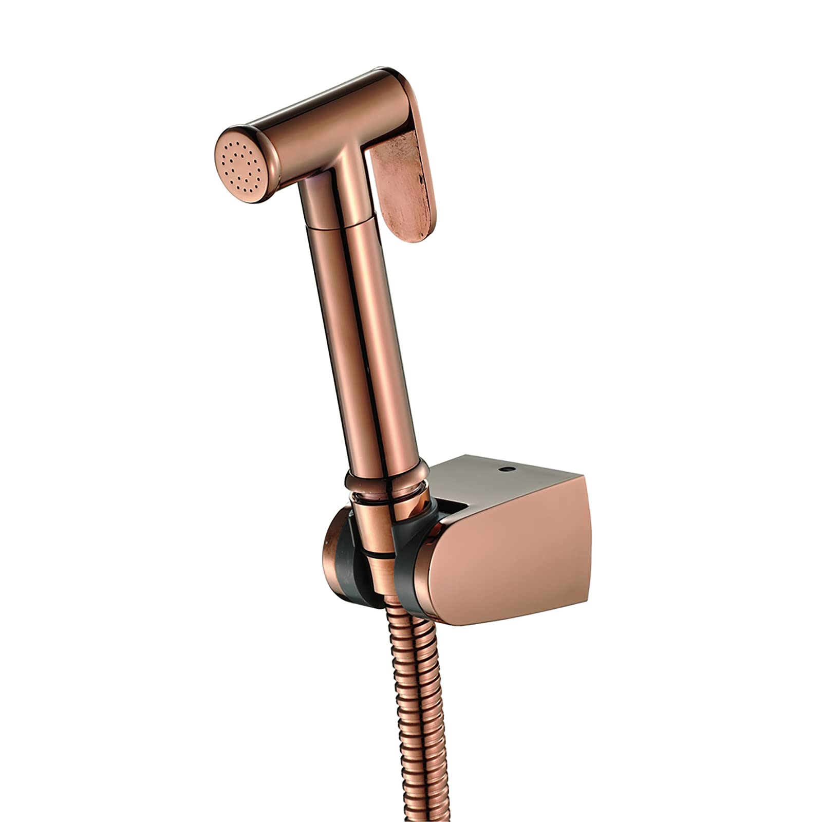 Ducha Bidet, Pulverizador de Bidé de Mano Latón Rociador de Bidé de Mano, Juego de Pulverizador de Bidé con 1.5m Manguera Ducha, ABS Soporte Ducha, para Higiene Personal,Rose Gold