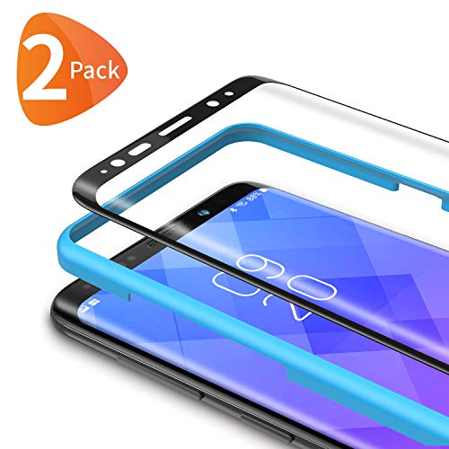 Bewahly Samsung Galaxy S8 Plus Screenprotector Glas [2 Stuks], 3D Curved Full Cover Tempered Glass Screen Protector 9H Gehard Glas Beschermfolie voor Samsung Galaxy S8 Plus - Zwart