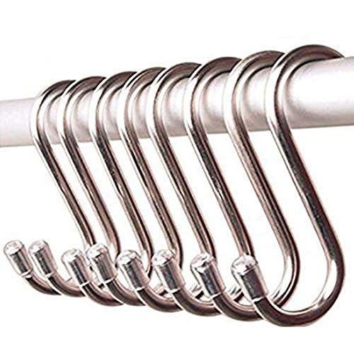 Exclusive Discount 90% Price S Shaped Hooks Gardening Tools 5.5 inch 10 Pack Heavy-Duty Stainless Steel Hanging Hanger Bearing Up to 30 KG, Plants, Kitchen Pots and Pans,Shower Curtain -Large Size