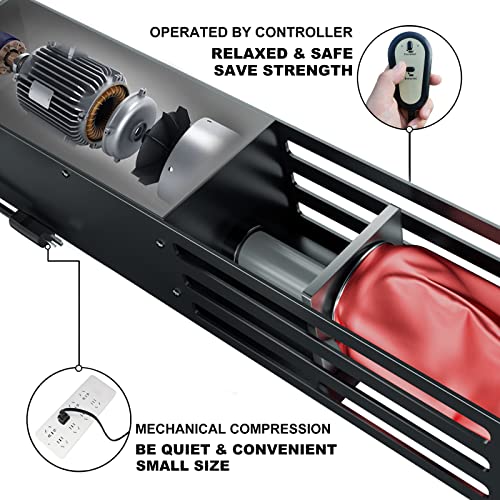 Yotan Electric Can Crusher, 12Oz&16Oz Metal Aluminum Can Crushers For Recycling, Trash Compactor For Aluminum Seltzer, Soda Beer, Cola Cans And Plastic Water Bottle, Heavy-Duty Smasher (Black) #TOP4