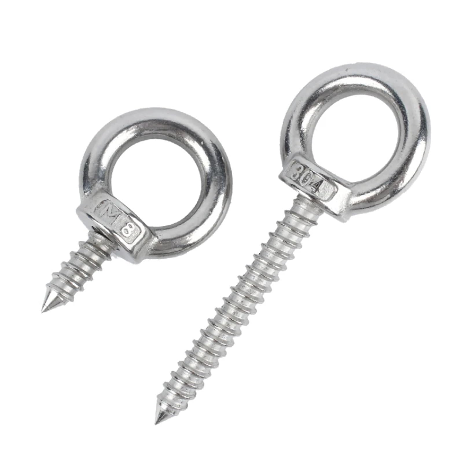 Pernos de Ojo de Acero CáNcamos Acero inoxidable 304 M4 M5 M6 M8 M10 M12 Tornillo autorroscante for elevación con tuerca argolla for Anillo circular for oveja Gancho(M12x60mm)