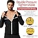 Vuirrm Sauna Shirt for Men, Men's Workout Sweatshirts, Slimming Shapewear Sweat Burn Fat Tummy Control Workout Top Long Sleeve,L,Black