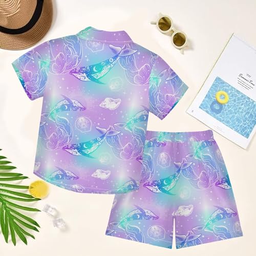 Image of visesunny Little Boys Short Sleeve T-Shirt Beach Shirts for kids children Casual Shorts Set Summer Clothes Outfits