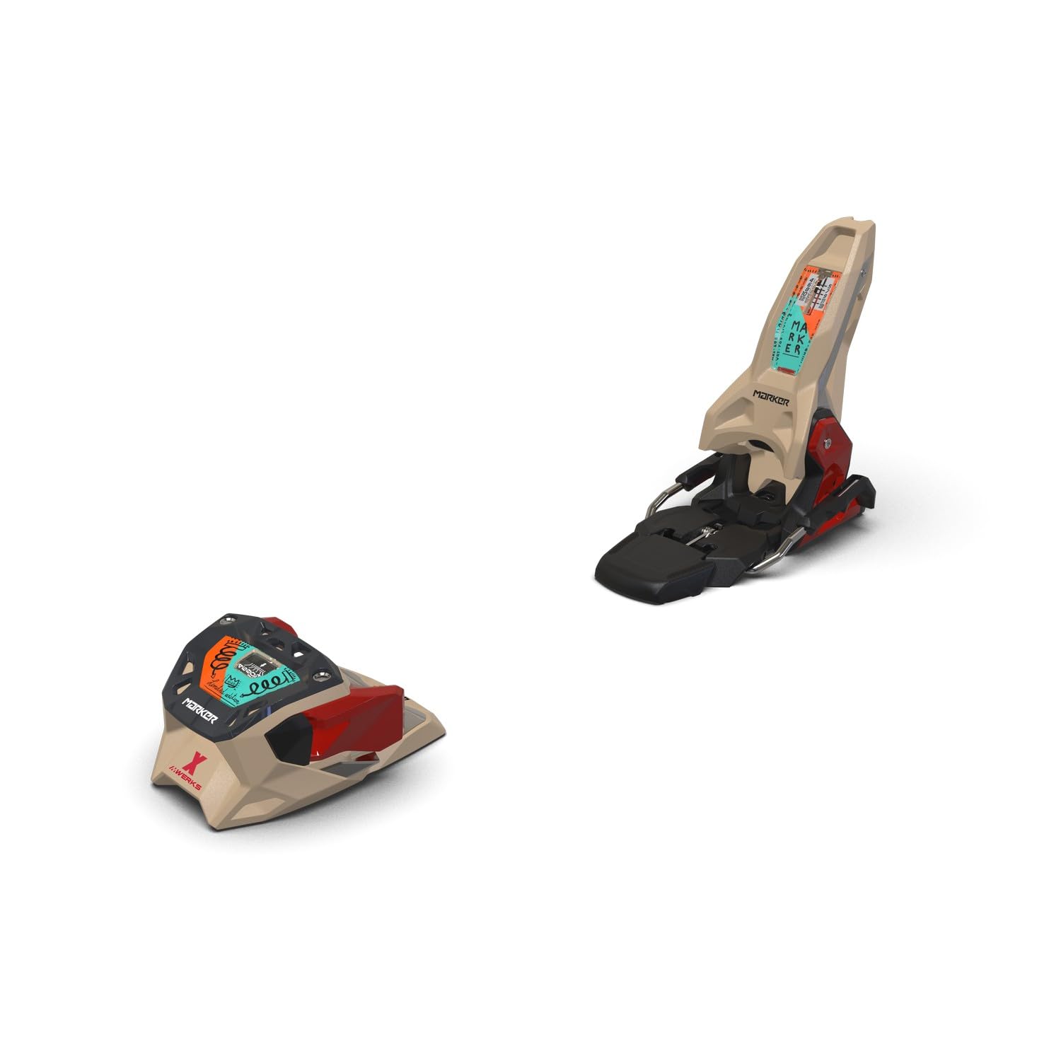 Marker - Fixations De Ski Griffon X 13 Mwerks 90mm Beige Red - Homme - Taille Taille Unique - Beige